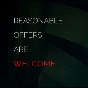 Reasonable offers are welcome.